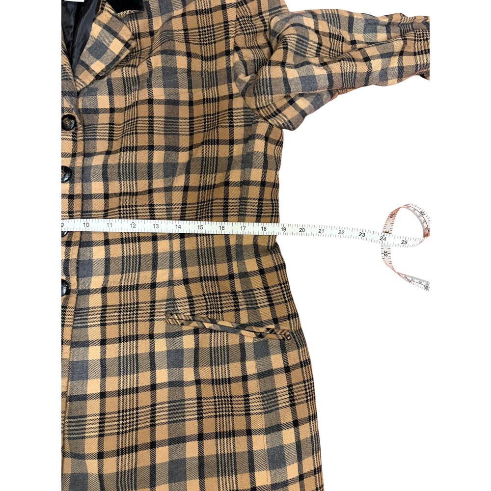 Pendleton Women's Wool Blazer Plaid Jacket Sz 10 Velvet Trim Equestrian Academia - Picture 5 of 10